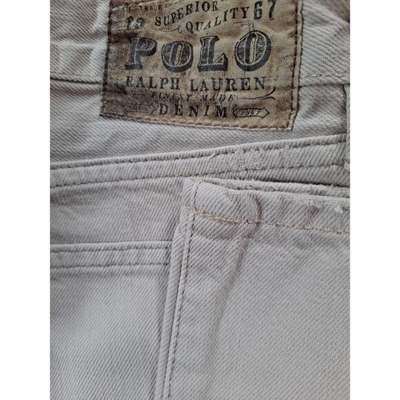 Polo Ralph Lauren White Slightly Distressed Jeans Size 36x30 - Picture 3 of 8